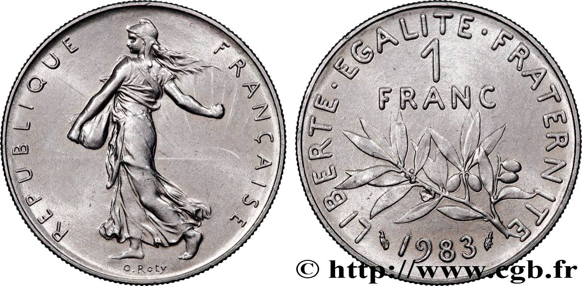 1 franc Semeuse, nickel 1983 Pessac F.226/28 MS63 