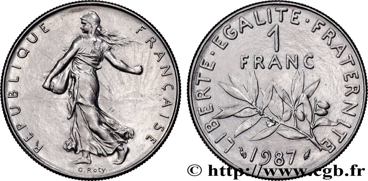 1 franc Semeuse, nickel 1987 Pessac F.226/32 VZ 