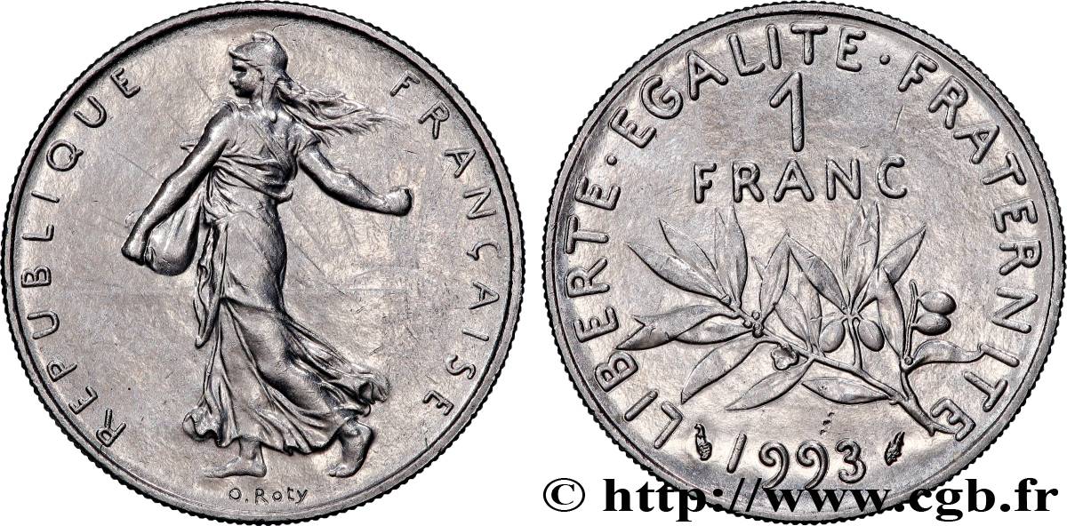 1 franc Semeuse, nickel 1993 Pessac F.226/40 SUP+ 