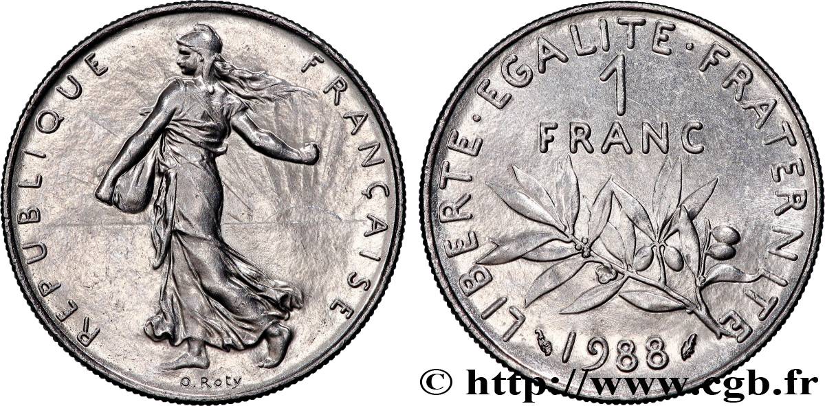 1 franc Semeuse, nickel 1988 Pessac F.226/33 SPL+ 