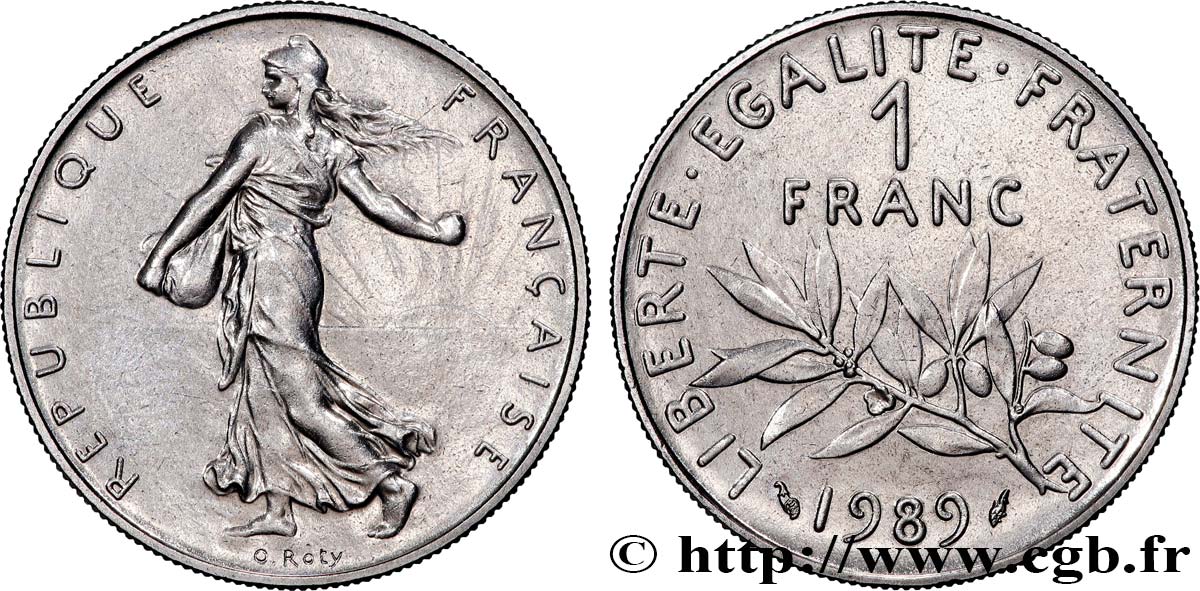 1 franc Semeuse, nickel 1989 Pessac F.226/34 MS 