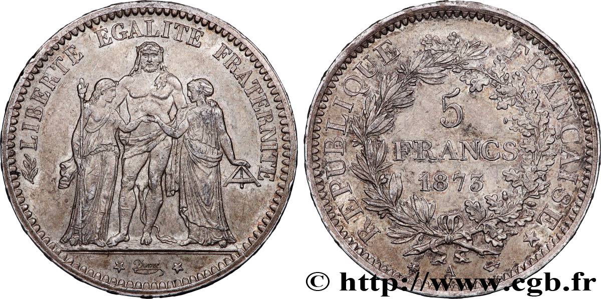 5 francs Hercule 1873 Paris F.334/9 AU 