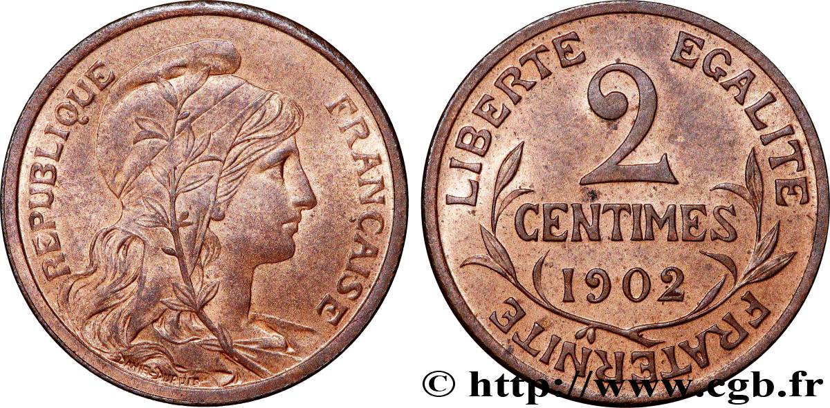 2 centimes Daniel-Dupuis 1902 Paris F.110/7 SUP62 