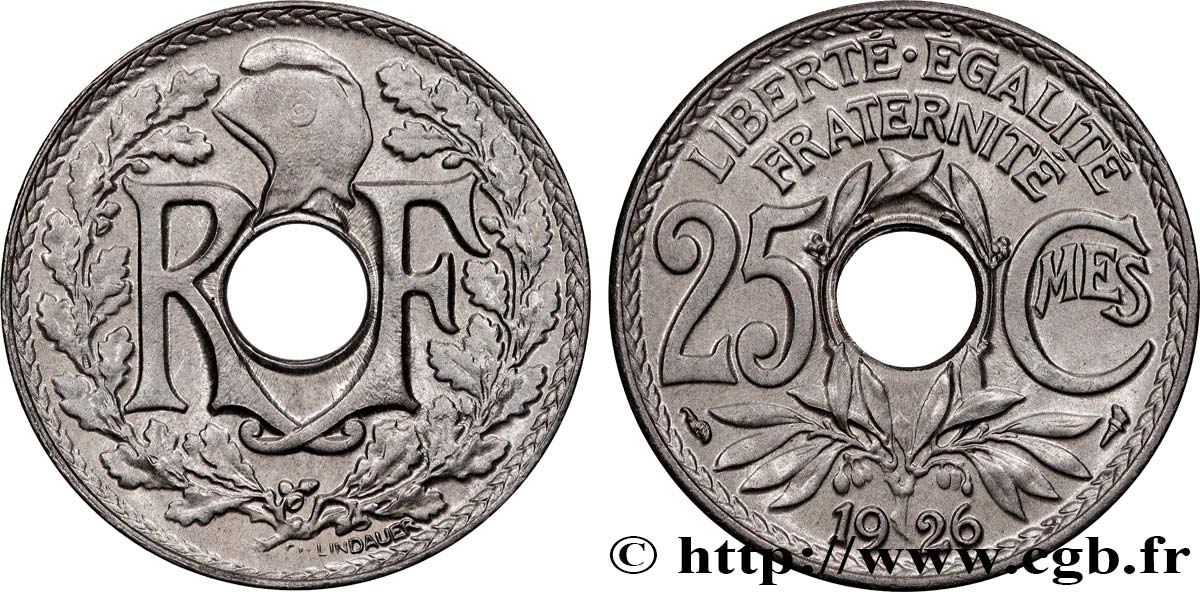 25 centimes Lindauer 1926  F.171/10 SUP62 