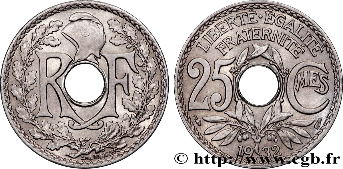 25 centimes Lindauer 1932  F.171/16 SPL64 