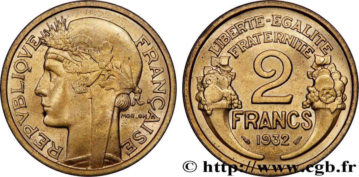 2 francs Morlon 1932  F.268/3 SUP62 