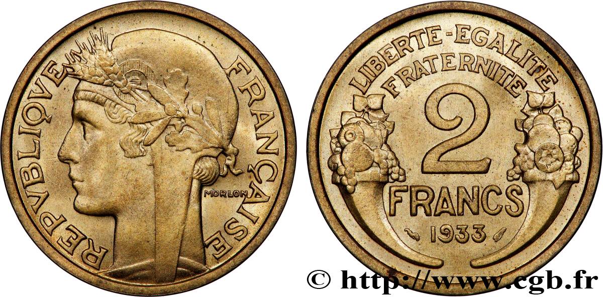 2 francs Morlon 1933  F.268/5 SPL64 