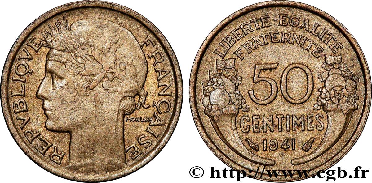 50 centimes Morlon 1941  F.192/18 SUP 