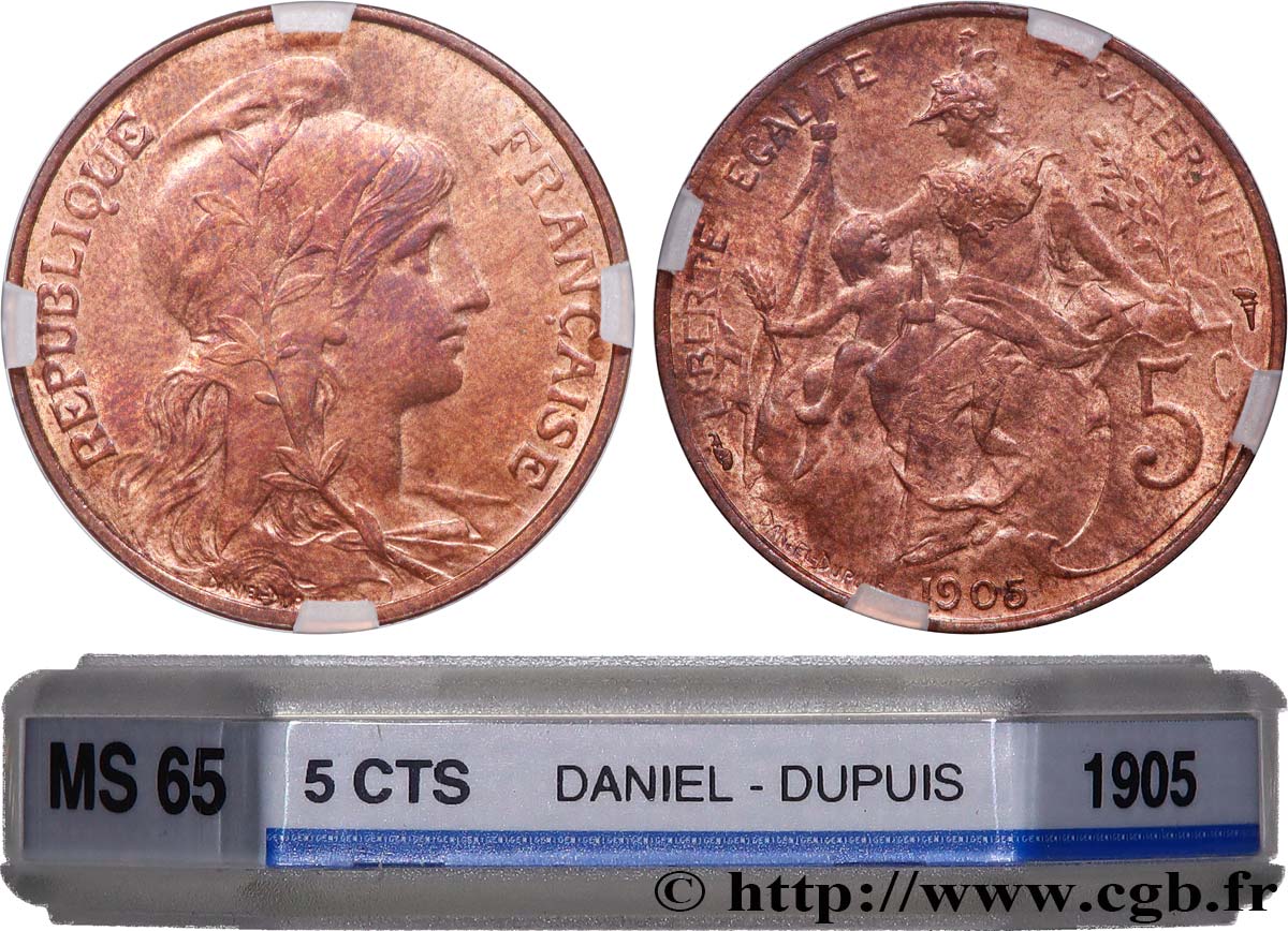 5 centimes Daniel-Dupuis 1905  F.119/15 FDC65 GENI