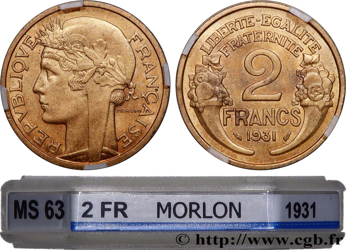 2 francs Morlon 1931  F.268/2 MS63 GENI