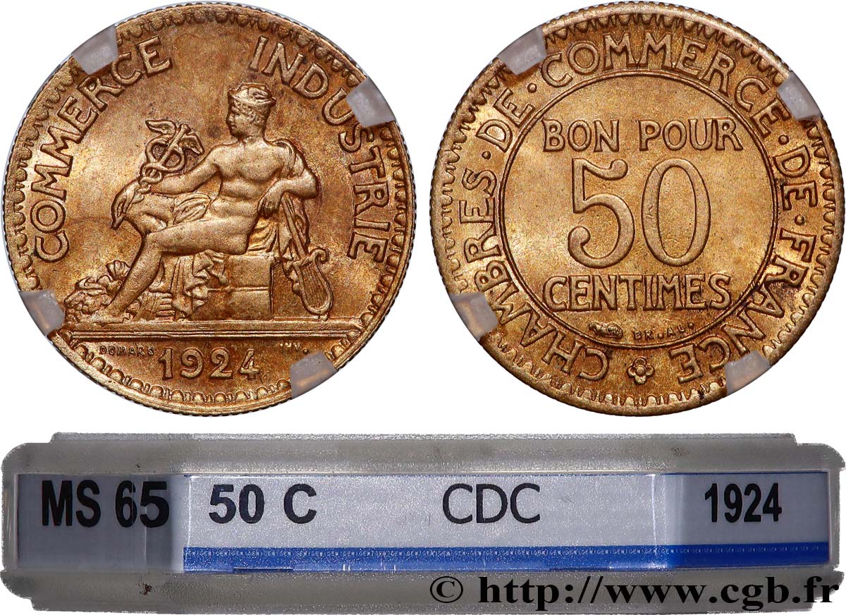 50 centimes Chambres de Commerce 1924 Paris F.191/6 ST65 GENI