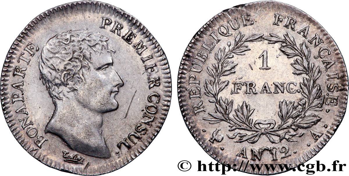 1 franc Bonaparte Premier Consul 1804 Paris F.200/8 TTB 