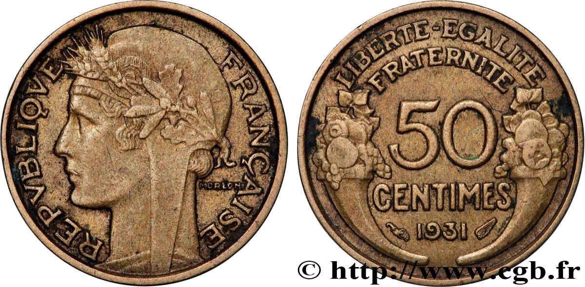 50 centimes Morlon 1931  F.192/3 SPL 