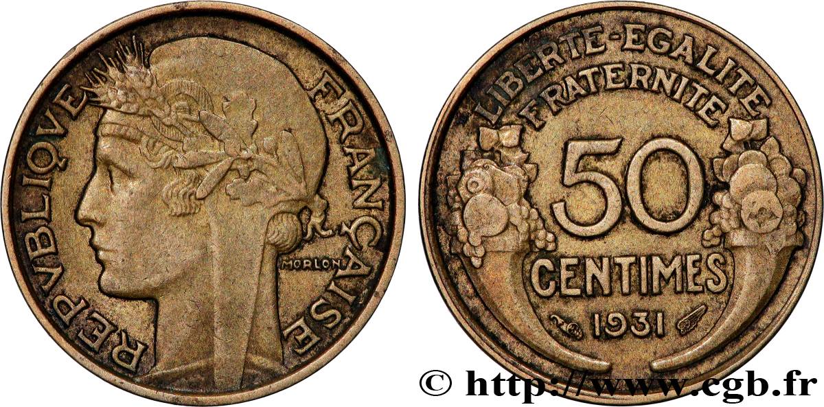 50 centimes Morlon 1931  F.192/3 AU 