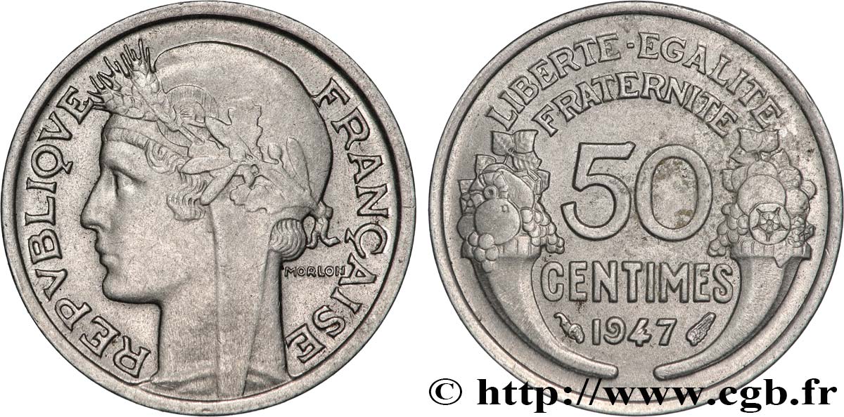 50 centimes Morlon, légère 1947  F.194/10 MS 