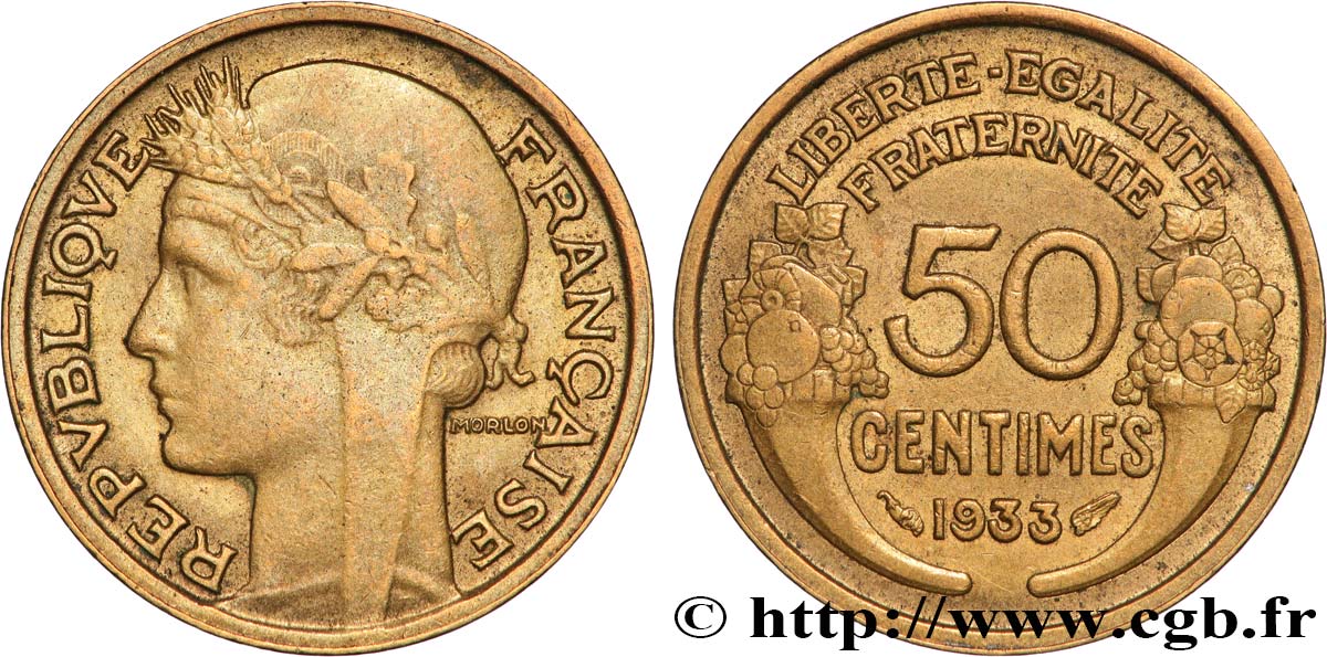 50 centimes Morlon 1933  F.192/11 XF 