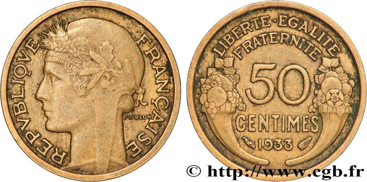 50 centimes Morlon 1933  F.192/10 AU 