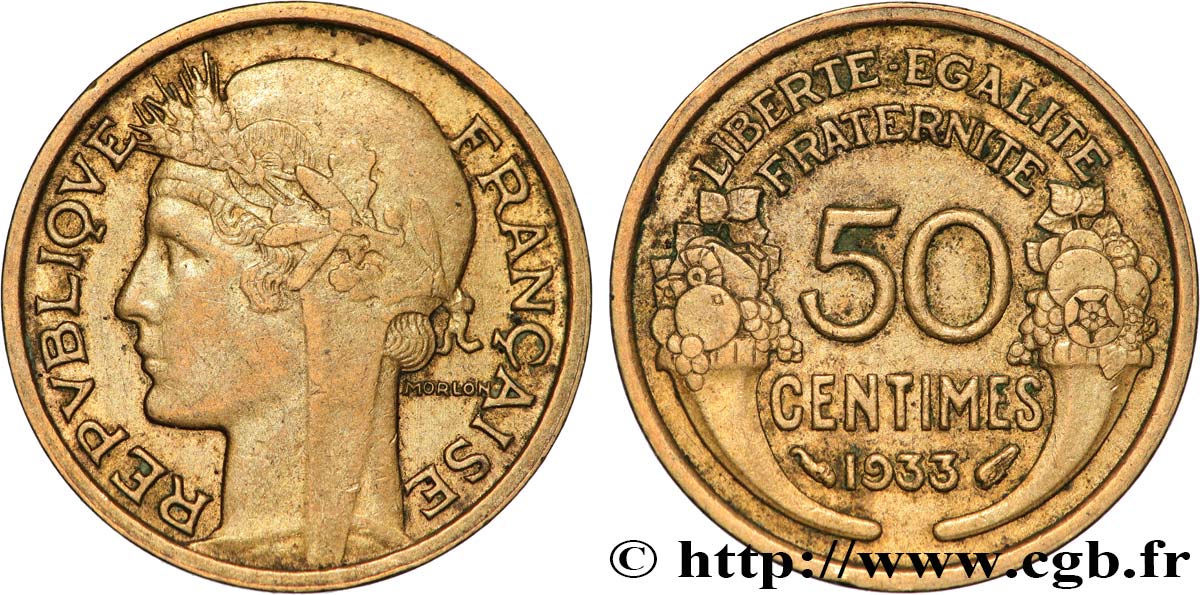 50 centimes Morlon 1933  F.192/10 AU 
