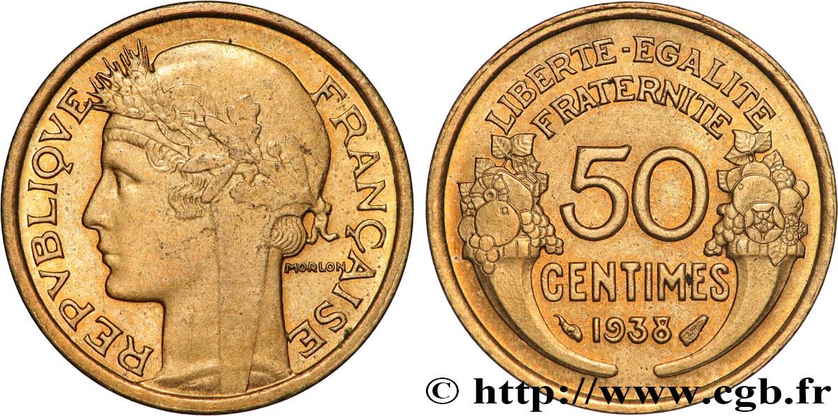 50 centimes Morlon 1938  F.192/14 SPL 