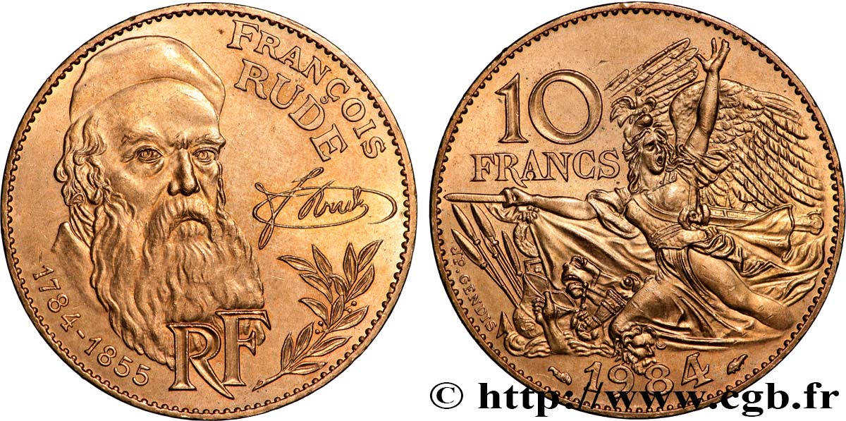 10 francs François Rude 1984  F.369/2 SUP+ 