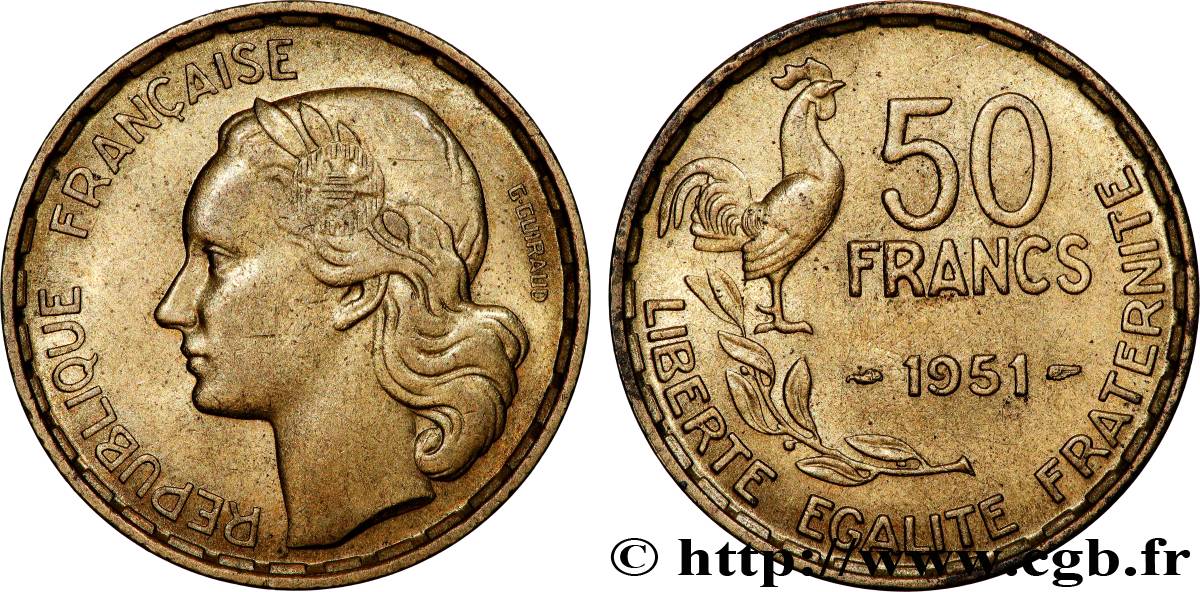 50 francs Guiraud 1951  F.425/5 AU 