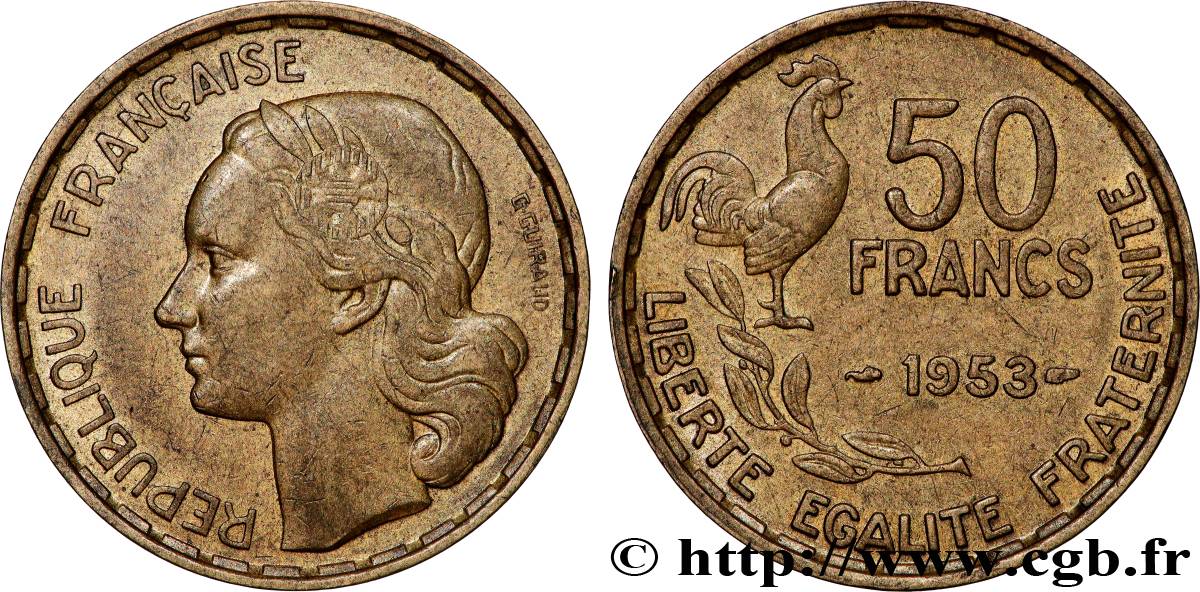 50 francs Guiraud 1953  F.425/10 q.SPL 