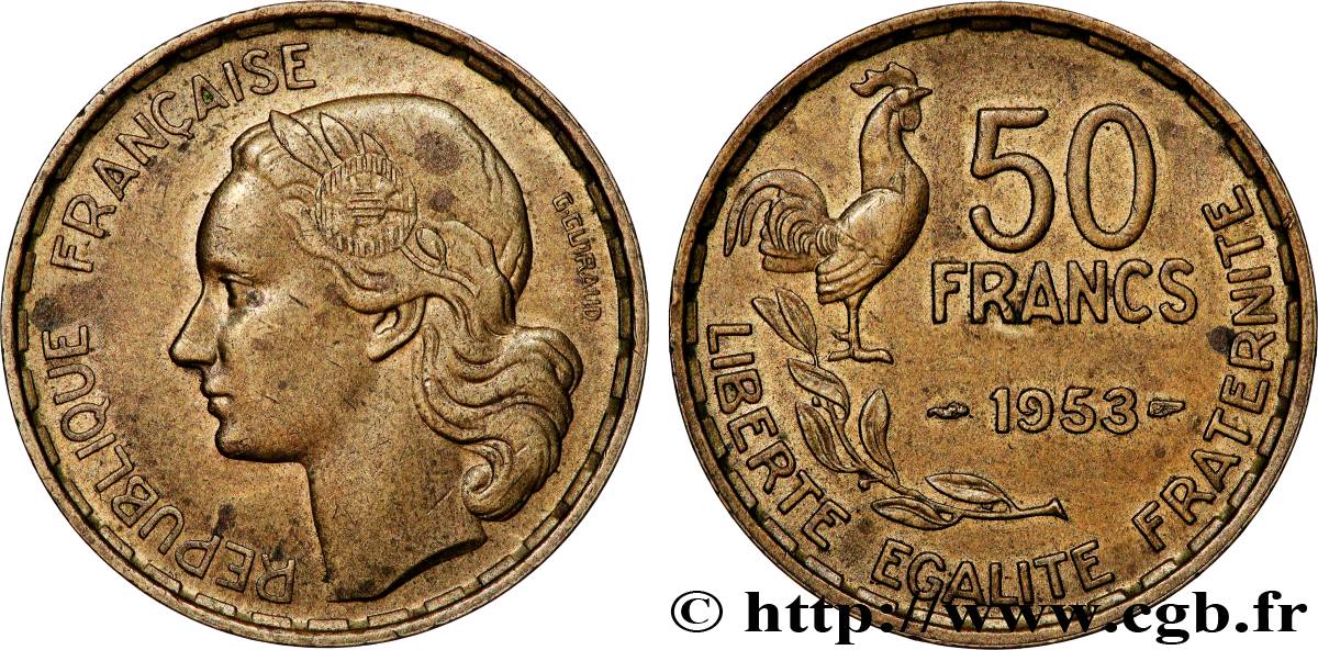 50 francs Guiraud 1953  F.425/10 MBC+ 