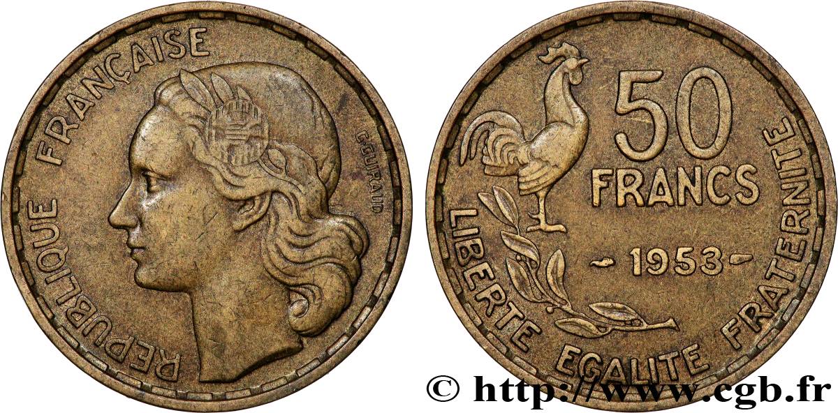 50 francs Guiraud 1953  F.425/10 fVZ 