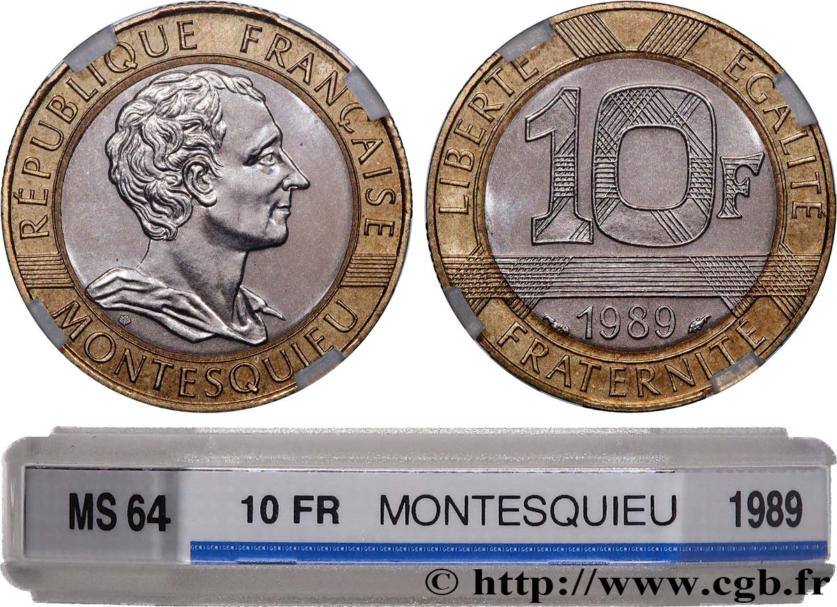 10 francs Montesquieu 1989  F.376/2 MS64 GENI