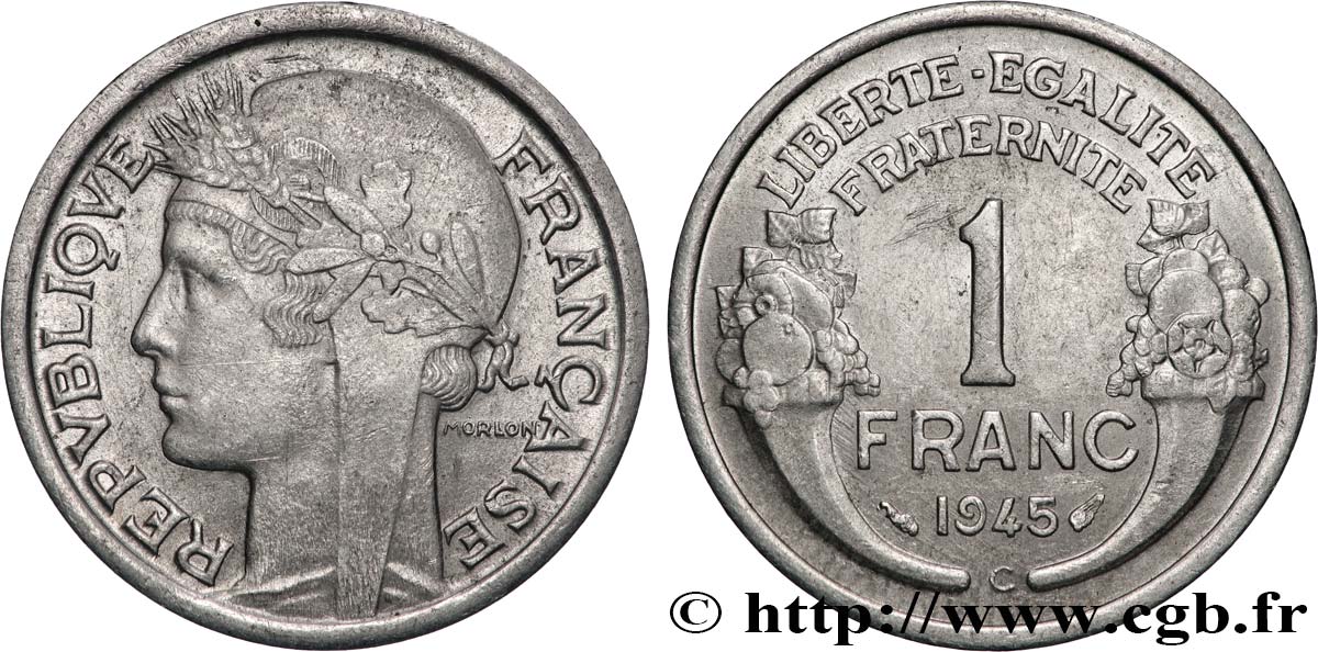 1 franc Morlon, légère 1945 Castelsarrasin F.221/8 AU 