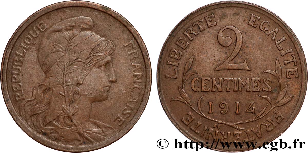 2 centimes Daniel-Dupuis 1914 Paris F.110/17 TTB 