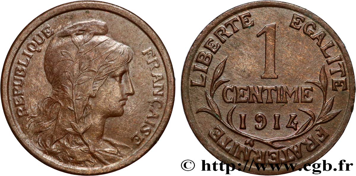 1 centime Daniel-Dupuis 1914 Paris F.105/16 SUP+ 