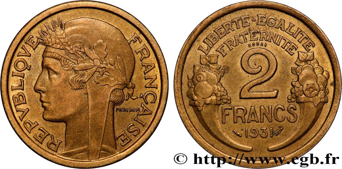 Essai de 2 francs Morlon 1931  F.268/1 SUP60 