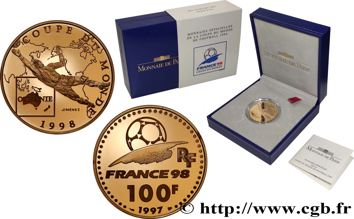 Belle Épreuve 100 francs Or - Océanie 1997 Pessac F5.1664 1 MS 