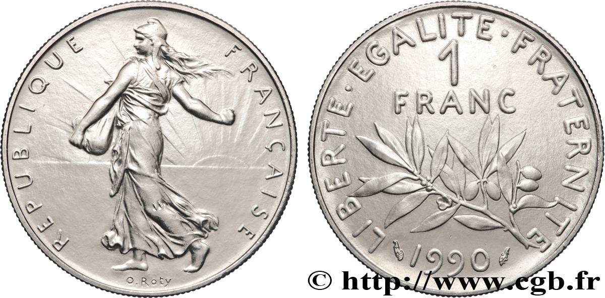 1 franc Semeuse, nickel 1990 Pessac F.226/35 MS 