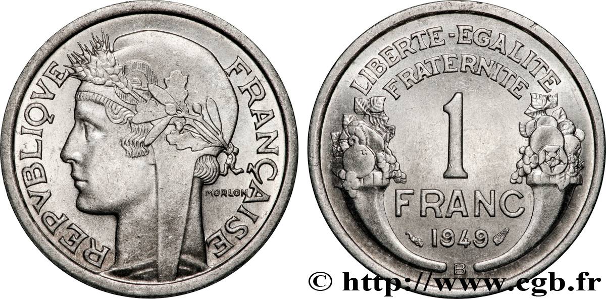 1 franc Morlon, légère 1949 Beaumont-Le-Roger F.221/16 EBC+ 