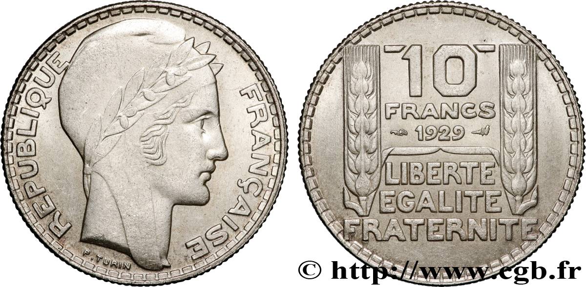 10 francs Turin 1929  F.360/2 SPL+ 