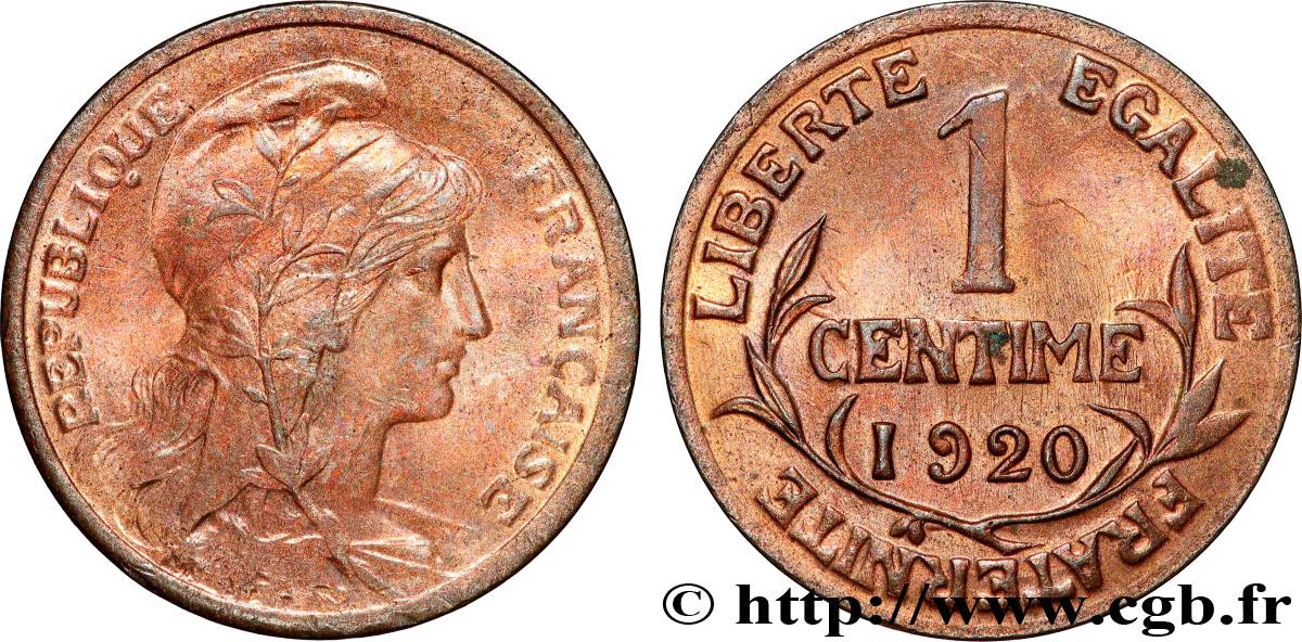 1 centime Daniel-Dupuis 1920  F.105/19 SUP60 