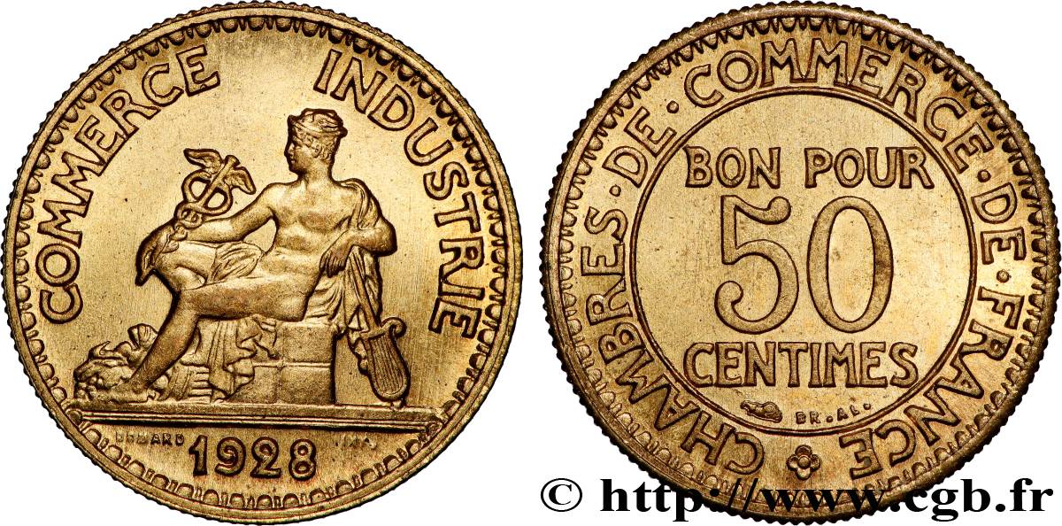 50 centimes Chambres de Commerce 1928 Paris F.191/10 SC63 