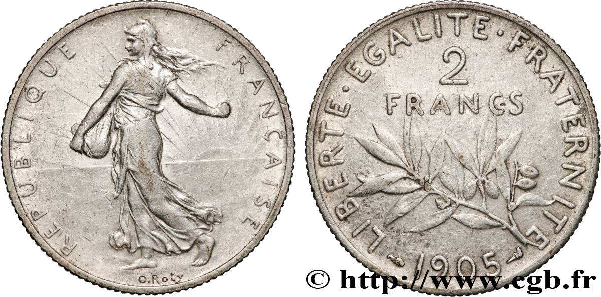 2 francs Semeuse 1905  F.266/9 MBC 