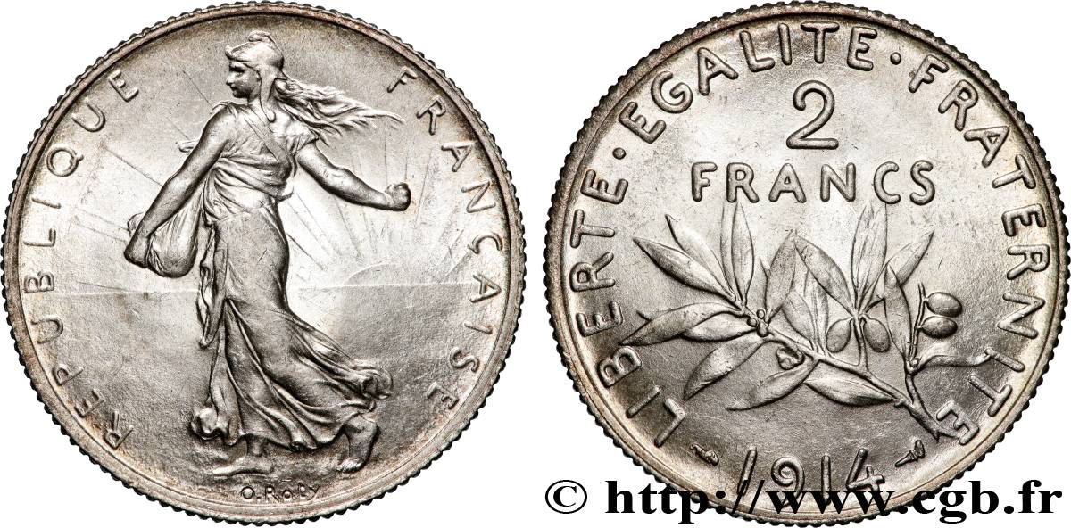 2 francs Semeuse 1914  F.266/15 EBC62 