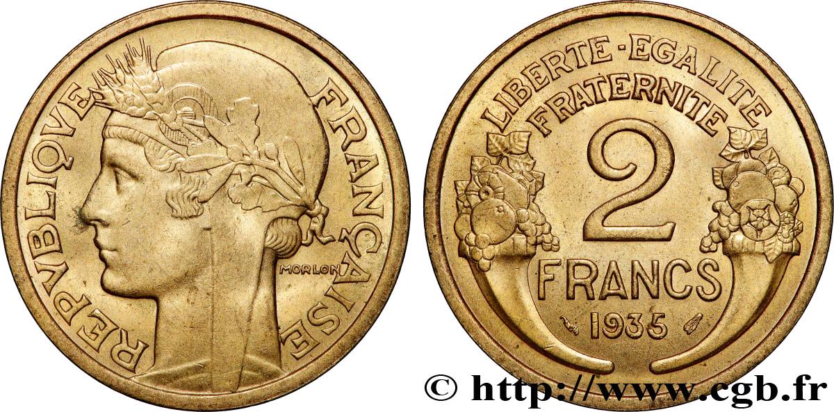 2 francs Morlon 1935  F.268/8 SUP+ 