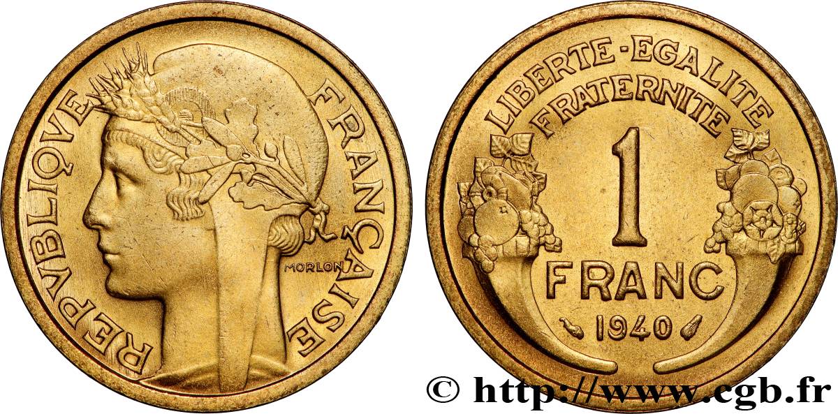 1 franc Morlon 1940 Paris F.219/11 MS64 