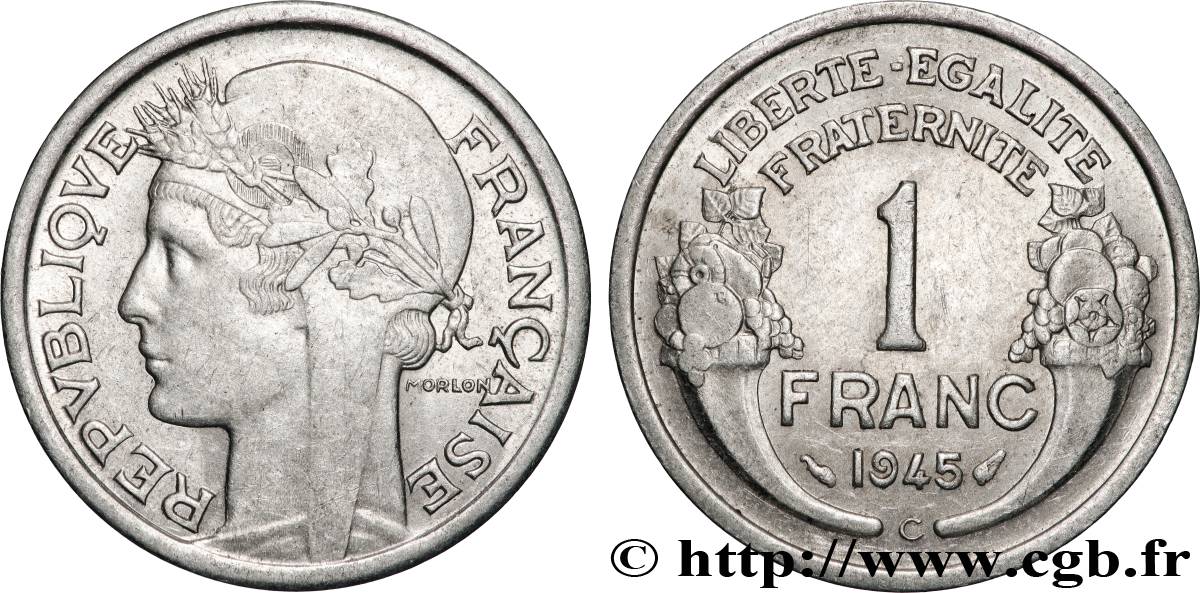 1 franc Morlon, légère 1945 Castelsarrasin F.221/8 AU 