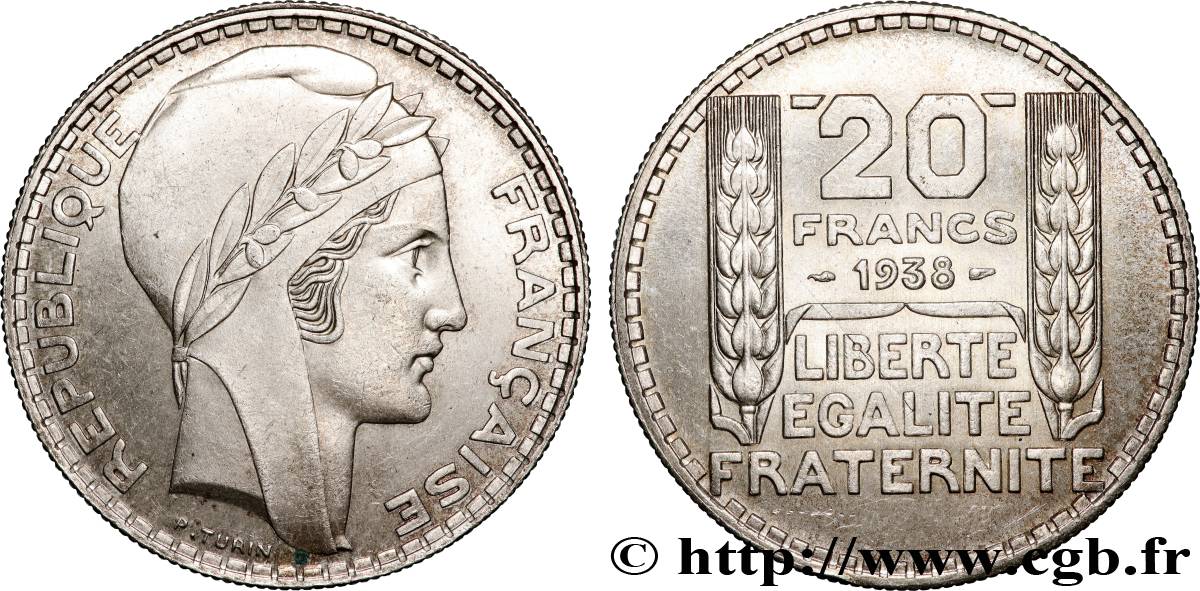 20 francs Turin 1938  F.400/9 MS62 