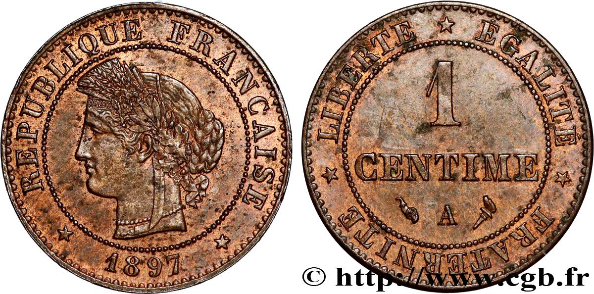 1 centime Cérès 1897 Paris F.104/24 VZ 