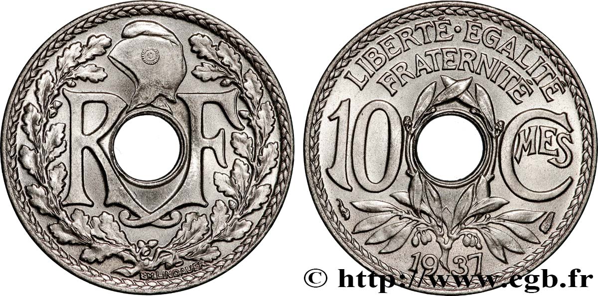 10 centimes Lindauer 1937  F.138/24 MS65 