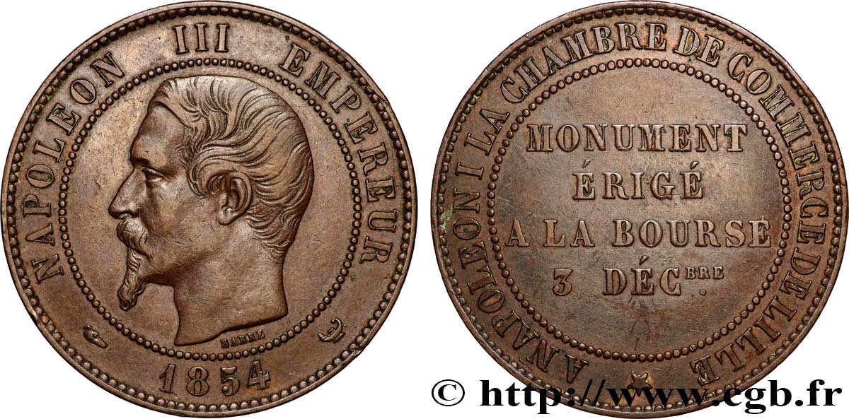 Module de dix centimes, Visite à la chambre de commerce de Lille 1854 Lille VG.3403  SS45 