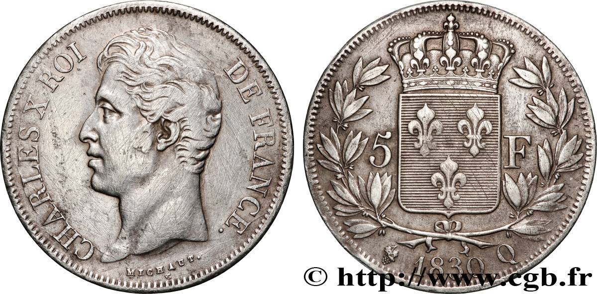 5 francs Charles X, 2e type 1830 Perpignan F.311/50 MB 