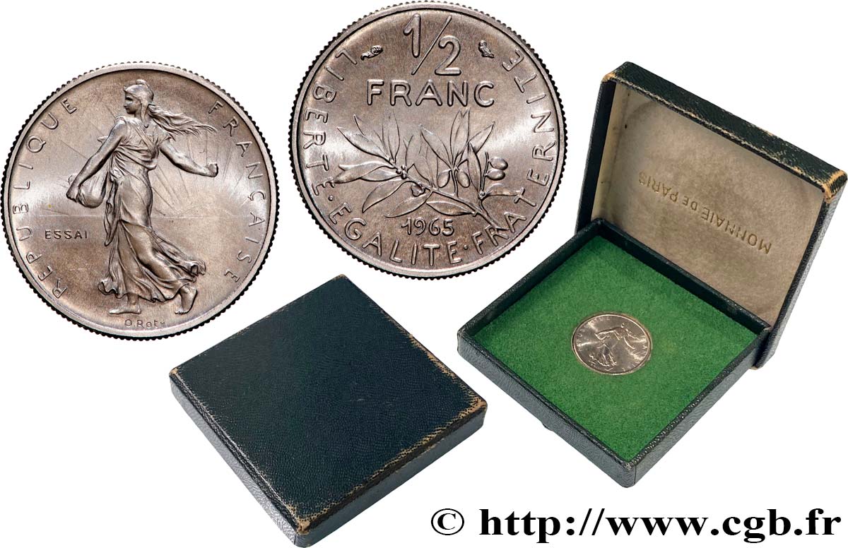 Essai du 1/2 franc Semeuse 1965 Paris F.198/2 MS 